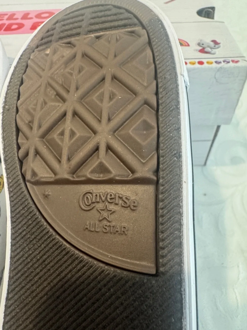 Kids Converse X Hello Kitty and Friends. Size 10